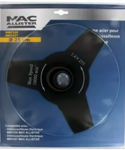 UNIVERSEL Lame Acier 3 Dents MAC ALLISTER 123155010 - 118801125 -Débroussailleuse Soldes Magasin 10994976 2