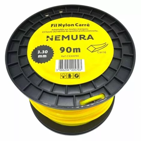 ADAPTABLE Fil Débroussailleuse Carré L: 90m, Ø: 3,30mm 3 ADAPTABLE Fil Débroussailleuse Carré L: 90m, Ø: 3,30mm