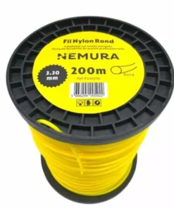 ADAPTABLE Fil Débroussailleuse Rond L: 200m, Ø: 3,30mm