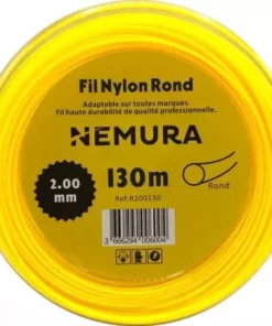 ADAPTABLE Fil Débroussailleuse Rond L: 130m, Ø: 2,00mm