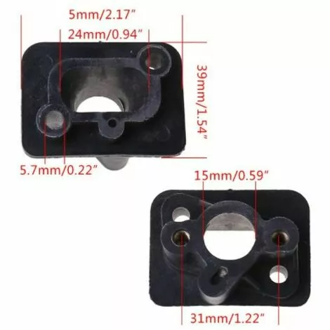 GREENCUT Buse D'admission Pour Moteur 2T 65-75CC 5 GREENCUT Buse D'admission Pour Moteur 2T 65-75CC – Image 3