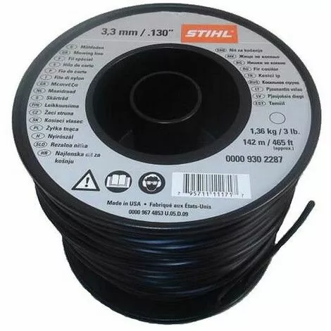 Bobine De Fil Rond Débroussailleuse Stihl 3.3 Mm | 142 Mètres 3 Bobine De Fil Rond Débroussailleuse Stihl 3.3 Mm | 142 Mètres