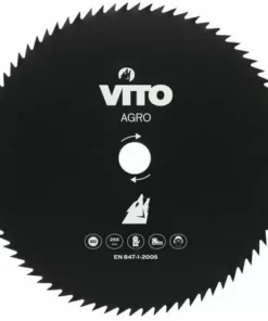 VITO GARDEN Lame De Coupe Débroussailleuse VITO AGRO 80 Dents - Diam 255mm Alesage 25.4