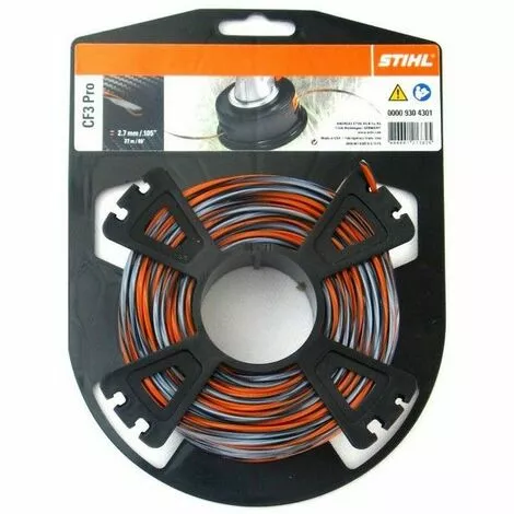 Bobine Fil Débroussailleuse Stihl Carbone CF3 Pro 2.7 Mm | 27m 3 Bobine Fil Débroussailleuse Stihl Carbone CF3 Pro 2.7 Mm | 27m