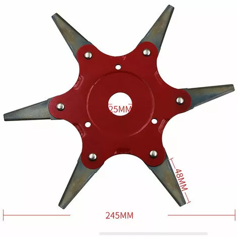 ZEBRAA Set De 4pcs 6 Lames Tête De Coupe Gazon Brosse Jardin Outil électrique Accessoires Pour Tondeuse à Gazon 5 ZEBRAA Set De 4pcs 6 Lames Tête De Coupe Gazon Brosse Jardin Outil électrique Accessoires Pour Tondeuse à Gazon – Image 3