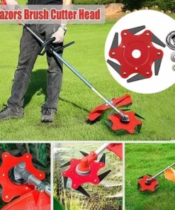ZEBRAA Set De 4pcs 6 Lames Tête De Coupe Gazon Brosse Jardin Outil électrique Accessoires Pour Tondeuse à Gazon 11 ZEBRAA Set De 4pcs 6 Lames Tête De Coupe Gazon Brosse Jardin Outil électrique Accessoires Pour Tondeuse à Gazon -Débroussailleuse Soldes Magasin 23759853 5