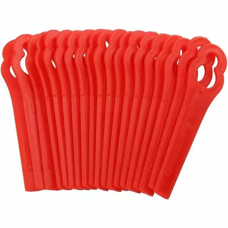 BEARSU 100 PCS Lames En Plastique De Rechange Pour Coupe Bordure Faucheuse Lame De Découpe Machine Découpage Lames Moteur Pièces Kit Pour FRT18A FRT18A1 Art 46155 FRT20A1 Accessoires 4 BEARSU 100 PCS Lames En Plastique De Rechange Pour Coupe Bordure Faucheuse Lame De Découpe Machine Découpage Lames Moteur Pièces Kit Pour FRT18A FRT18A1 Art 46155 FRT20A1 Accessoires – Image 2
