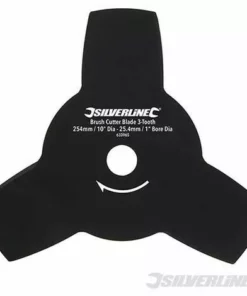 SILVERLINE Lame 3 Dents Pour Débroussailleuse, Diamètre De 254 Mm, Alésage De 25,4 Mm, Diamètre De 254 Mm. Alésagede 25.4 Mm