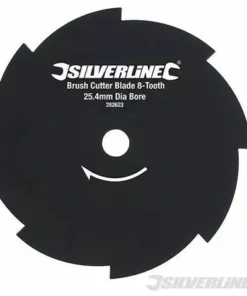 SILVERLINE Lame 8 Dents Pour Débroussailleuse, Diamètre De 254 Mm, Alésage De 25,4 Mm, Diamètre De 254 Mm. Alésagede 25.4 Mm