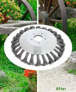 ILOVEMILAN Tête De Débroussailleuse Conique En Fil De Fer Noué De 200 Mm Pour Tondeuse à Gazon - Plateau De Désherbage En Métal Pour Débroussailleuse (15CM) -Débroussailleuse Soldes Magasin 30673287 2
