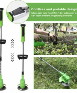 HAPPYSHOPPING Tondeuse A Gazon 21 V, Petite Tondeuse A Gazon Automatique, Tondeuse A Gazon A Batterie Au Lithium Rechargeable, Tondeuse A Gazon Agricole Tondeuse A Gazon + 2 Pieces - Tondeuse A Gazon Agricole Tondeuse A Gazon + 2 Pieces -Débroussailleuse Soldes Magasin 32637484 4