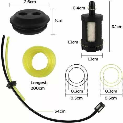 DONTODENT TheirNear 2Pcs Tuyaux D'essence Avec Filtre + 2 Mètres Tuyau D'arrosage Jaune, Universel Filtre à Essence Kit, Pour Tondeuse Coupe Herbe Débroussailleuse Tronconneuse 4 DONTODENT TheirNear 2Pcs Tuyaux D'essence Avec Filtre + 2 Mètres Tuyau D'arrosage Jaune, Universel Filtre à Essence Kit, Pour Tondeuse Coupe Herbe Débroussailleuse Tronconneuse – Image 2