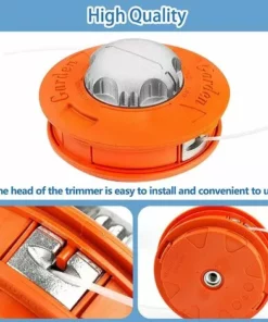 BRIDAY Tete Debroussailleuse Universelle, Tête De Tondeuse à Gazon Universelle En Aluminium Twister Concave-convexe Pour Ligne D'alimentation Adaptée à La Ferme De La Cour Du Jardin M10x1.25LH Orange 11 BRIDAY Tete Debroussailleuse Universelle, Tête De Tondeuse à Gazon Universelle En Aluminium Twister Concave-convexe Pour Ligne D'alimentation Adaptée à La Ferme De La Cour Du Jardin M10x1.25LH Orange -Débroussailleuse Soldes Magasin 35852136 5