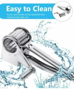 ABCRITAL Râpe À Fromage Polyvalente, Râpe À Fromage En Acier Inoxydable Avec Tambours À Main En Acier Inoxydable, Râpe À Spaetzle Pour Mozzarella, Légumes Et Plus, Design Ergonomique -Débroussailleuse Soldes Magasin 36351637 3