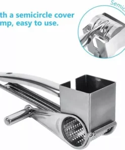 ABCRITAL Râpe À Fromage Polyvalente, Râpe À Fromage En Acier Inoxydable Avec Tambours À Main En Acier Inoxydable, Râpe À Spaetzle Pour Mozzarella, Légumes Et Plus, Design Ergonomique -Débroussailleuse Soldes Magasin 36351637 4