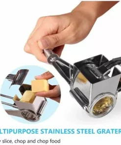 ABCRITAL Râpe À Fromage Polyvalente, Râpe À Fromage En Acier Inoxydable Avec Tambours À Main En Acier Inoxydable, Râpe À Spaetzle Pour Mozzarella, Légumes Et Plus, Design Ergonomique -Débroussailleuse Soldes Magasin 36351637 5