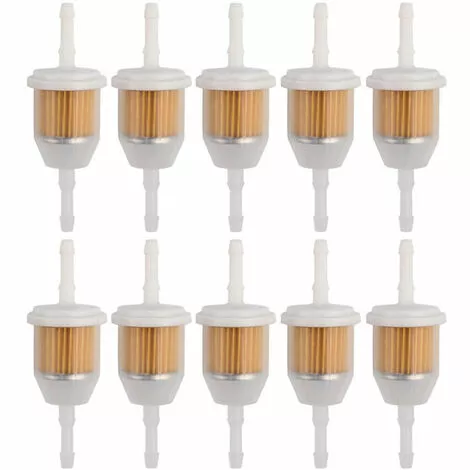 HAPPYSHOPPING 10 Pieces 6 MM X 8 MM 1/4 '' 5/16 '' Filtre A Gaz En Ligne Pour Petit Moteur De Tondeuse A Gazon, Modele : 10 Pieces 3 HAPPYSHOPPING 10 Pieces 6 MM X 8 MM 1/4 '' 5/16 '' Filtre A Gaz En Ligne Pour Petit Moteur De Tondeuse A Gazon, Modele : 10 Pieces