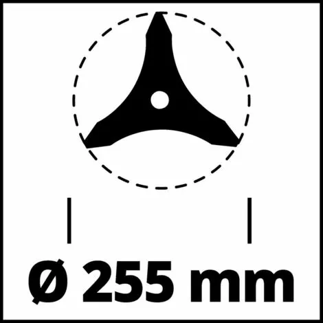 Einhell Lames 3 Dentes 225mm Pour Débroussailleuse (compatible Avec Toutes Les Débroussailleuses Einhell, Diamètre 255 Mm) 4 Einhell Lames 3 Dentes 225mm Pour Débroussailleuse (compatible Avec Toutes Les Débroussailleuses Einhell, Diamètre 255 Mm) – Image 2