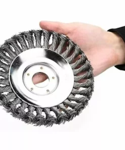 ABCRITAL 6 Pouces Tête Brosse Désherbage, Brosse De Roue De Fil D'Acier Universel Métal Fixation De Débroussailleuse 25,4Mm X 150Mm -Débroussailleuse Soldes Magasin 37012424 3