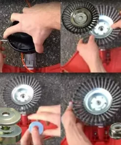 BETTERLIFE Tête Brosse Désherbage Avec Contre-écrou Pour Débroussailleuse, Plateau Désherbage En Fil D'acier Universel, Tête D'herbe Roue Au Manganèse Brosse Pièces De Rechange -Débroussailleuse Soldes Magasin 37624695 4