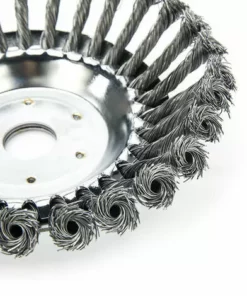 BETTERLIFE Tête De Désherbage Fil D'acier, 6/8 Pouce Brosse Rotative Disque De Pinceau à Roue Pour Outils De Pelouse Jardin Agriculture - Trou Intérieur 25.4mm (8 Pouce) -Débroussailleuse Soldes Magasin 37661000 3