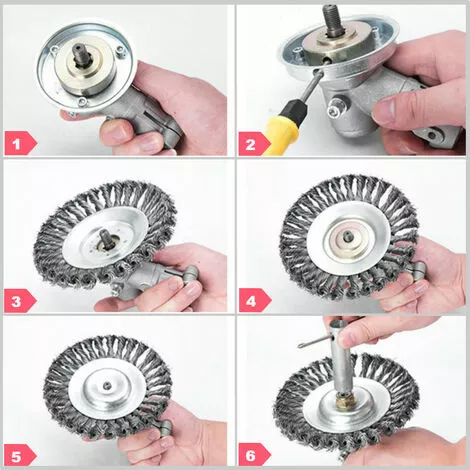 ECHOO Tête De Coupe En Fil D'acier 200mm, Débroussailleuse, Plaque De Désherbage, Kit De Fixation De Boîte De Vitesses Pour Tondeuse à Gazon 7 ECHOO Tête De Coupe En Fil D'acier 200mm, Débroussailleuse, Plaque De Désherbage, Kit De Fixation De Boîte De Vitesses Pour Tondeuse à Gazon â Image 5