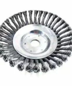 BETTERLIFE Brosse De Débroussailleuse à Gazon, Brosse Débroussailleuse De Mauvaises Herbes, Brosse Rotative Disque De Pinceau à Roue, Tête De Coupe Conique En Fil Métallique Noué Pour Tondeuse à Gazon 6" Size: 150 X 150 X 25mm
