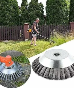 BETTERLIFE Tête Universelle De Coupe-Herbe De Brosse De Roue De Fil D'acier, Coupe-Bordures De Jardin Tête De Coupe De Brosse De Mauvaises Herbes De Jardin (1 Pièce，6 Pouces) -Débroussailleuse Soldes Magasin 42050049 5