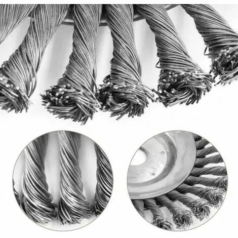 GDRHVFD Brosse À Joint De Mauvaises Herbes Professionnelle Brosse À Mauvaises Herbes Débroussailleuse Débroussailleuse Fil D'Acier Noué Argent Moderne 150 Mm 6 GDRHVFD Brosse À Joint De Mauvaises Herbes Professionnelle Brosse À Mauvaises Herbes Débroussailleuse Débroussailleuse Fil D'Acier Noué Argent Moderne 150 Mm – Image 4