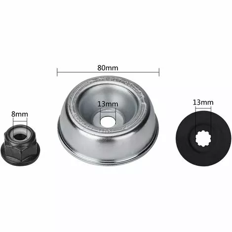 6'' Tête Brosse Désherbage Pour Débroussailleuse Outils De Pelouse, 150mm Brosse à Désherber Ronde Avec Roue En Fil D'acier Massif Pour Jardin Agriculture (4 Accessoires Kit) 7 6'' Tête Brosse Désherbage Pour Débroussailleuse Outils De Pelouse, 150mm Brosse à Désherber Ronde Avec Roue En Fil D'acier Massif Pour Jardin Agriculture (4 Accessoires Kit) – Image 5