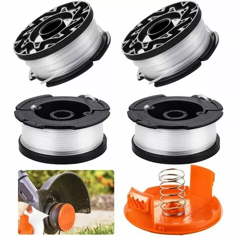 ALMI Tête De Débroussailleuse 4 Pcs Bobines De Rechange De Tondeuse à Gazon Blanc Bobine De Remplacement à Alimentation Automatique En Nylon Bobine De Rechange Pour Coupe-bordure Coupe-herbe, 1,65 Mm De Diamètre 3 ALMI Tête De Débroussailleuse 4 Pcs Bobines De Rechange De Tondeuse à Gazon Blanc Bobine De Remplacement à Alimentation Automatique En Nylon Bobine De Rechange Pour Coupe-bordure Coupe-herbe, 1,65 Mm De Diamètre
