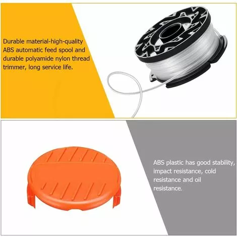 ALMI Tête De Débroussailleuse 4 Pcs Bobines De Rechange De Tondeuse à Gazon Blanc Bobine De Remplacement à Alimentation Automatique En Nylon Bobine De Rechange Pour Coupe-bordure Coupe-herbe, 1,65 Mm De Diamètre 5 ALMI Tête De Débroussailleuse 4 Pcs Bobines De Rechange De Tondeuse à Gazon Blanc Bobine De Remplacement à Alimentation Automatique En Nylon Bobine De Rechange Pour Coupe-bordure Coupe-herbe, 1,65 Mm De Diamètre – Image 3