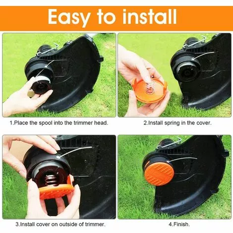 ALMI Tête De Débroussailleuse 4 Pcs Bobines De Rechange De Tondeuse à Gazon Blanc Bobine De Remplacement à Alimentation Automatique En Nylon Bobine De Rechange Pour Coupe-bordure Coupe-herbe, 1,65 Mm De Diamètre 6 ALMI Tête De Débroussailleuse 4 Pcs Bobines De Rechange De Tondeuse à Gazon Blanc Bobine De Remplacement à Alimentation Automatique En Nylon Bobine De Rechange Pour Coupe-bordure Coupe-herbe, 1,65 Mm De Diamètre – Image 4