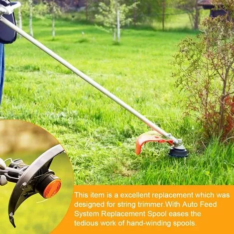 ALMI Tête De Débroussailleuse 4 Pcs Bobines De Rechange De Tondeuse à Gazon Blanc Bobine De Remplacement à Alimentation Automatique En Nylon Bobine De Rechange Pour Coupe-bordure Coupe-herbe, 1,65 Mm De Diamètre 7 ALMI Tête De Débroussailleuse 4 Pcs Bobines De Rechange De Tondeuse à Gazon Blanc Bobine De Remplacement à Alimentation Automatique En Nylon Bobine De Rechange Pour Coupe-bordure Coupe-herbe, 1,65 Mm De Diamètre – Image 5