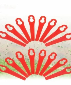 ALMI Tête De Débroussailleuse Lame Coupe Bordure,100pcs Lames En Plastique De Rechange Lame Taille Bordure Lame Plastique Coupe Bordure Lame Coupe Bordur,pour Jardin Et Pelouse Coupe-Bordures Sur Batterie