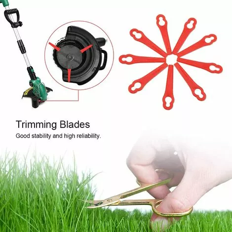 ALMI Tête De Débroussailleuse Lame Coupe Bordure,100pcs Lames En Plastique De Rechange Lame Taille Bordure Lame Plastique Coupe Bordure Lame Coupe Bordur,pour Jardin Et Pelouse Coupe-Bordures Sur Batterie 5 ALMI Tête De Débroussailleuse Lame Coupe Bordure,100pcs Lames En Plastique De Rechange Lame Taille Bordure Lame Plastique Coupe Bordure Lame Coupe Bordur,pour Jardin Et Pelouse Coupe-Bordures Sur Batterie – Image 3