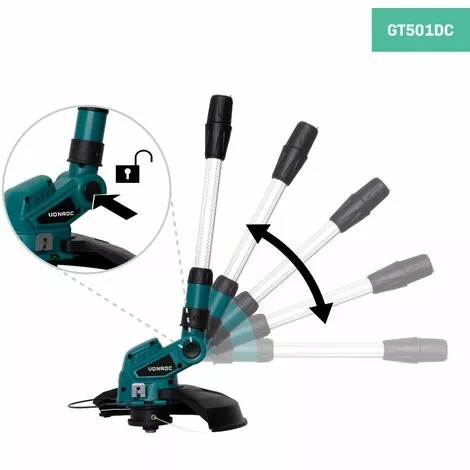 VONROC Débroussailleuse Sans Fil 20V - Doubles Roues Latérales, Poignée, Tete De Fil 8m - 1 Batterie 4.0Ah Et Chargeur Inclus 4 VONROC Débroussailleuse Sans Fil 20V - Doubles Roues Latérales, Poignée, Tete De Fil 8m - 1 Batterie 4.0Ah Et Chargeur Inclus – Image 2