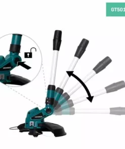 VONROC Débroussailleuse Sans Fil 20V – Doubles Roues Latérales, Poignée, Tête De Fil 8m - 2 Batteries 2.0Ah Et Chargeur Inclus -Débroussailleuse Soldes Magasin 44934133 4