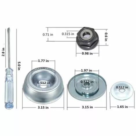 Accessoires De Tondeuse à Gazon, Accessoires De Désherbeur En Fil Torsadé En Forme De Bol (Ensemble D'accessoires En Acier De 4 Pièces),HANBING 5 Accessoires De Tondeuse à Gazon, Accessoires De Désherbeur En Fil Torsadé En Forme De Bol (Ensemble D'accessoires En Acier De 4 Pièces),HANBING – Image 3