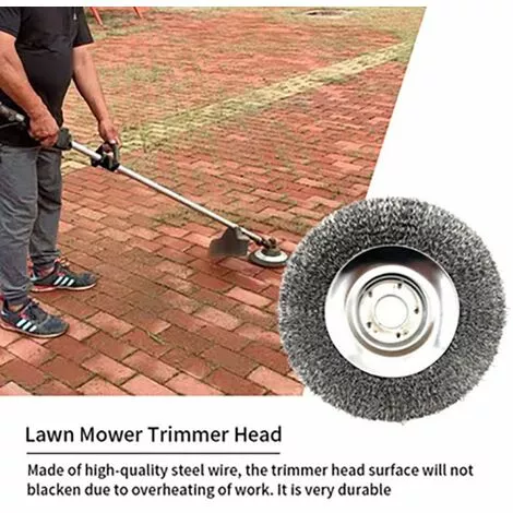 DONTODENT Tête De Débroussailleuse Brosse De Fil D'acier De Tête De Coupe-Herbe Pour Tondeuse à Gazon 6 DONTODENT Tête De Débroussailleuse Brosse De Fil D'acier De Tête De Coupe-Herbe Pour Tondeuse à Gazon – Image 4