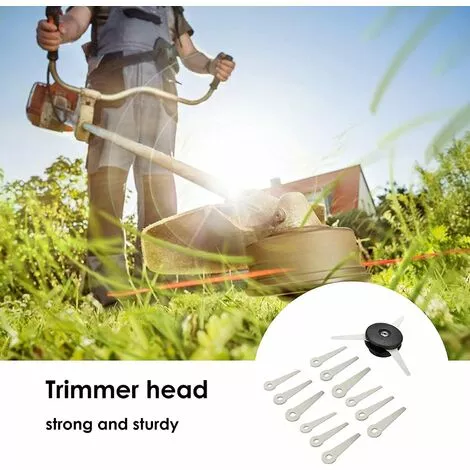 LONGZIMING Tête De Débroussailleuse Aluminium Tête De Coupe Herbe Universelle Pour Accessoires De Tondeuse À Gazon,avec 12 Pièces Coupées 6 LONGZIMING Tête De Débroussailleuse Aluminium Tête De Coupe Herbe Universelle Pour Accessoires De Tondeuse À Gazon,avec 12 Pièces Coupées – Image 4
