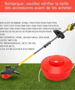 TINOR 3X Tête De Débroussailleuse Universelle Fil Nylon (3X Rouge) -Débroussailleuse Soldes Magasin 47185640 2