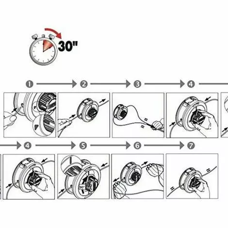TINOR Tête De Coupe Universelle Avec Avance Par Frappe Au Sol, Compatible Avec La Majorité Des Débroussailleuses à Manche Droit De 33cc Et Plus 4 TINOR Tête De Coupe Universelle Avec Avance Par Frappe Au Sol, Compatible Avec La Majorité Des Débroussailleuses à Manche Droit De 33cc Et Plus – Image 2