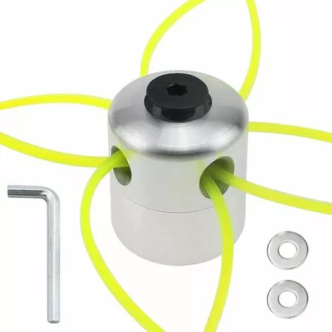 ECHOO Tête De Débroussailleuse Avec 4 Lignes En Nylon Tête De Coupe En Aluminium Avec 1 Clé Hexagonale Et 2 Rondelles Métalliques Accessoire De Remplacement Pratique Pour Tondeuse à Gazon 3 ECHOO Tête De Débroussailleuse Avec 4 Lignes En Nylon Tête De Coupe En Aluminium Avec 1 Clé Hexagonale Et 2 Rondelles Métalliques Accessoire De Remplacement Pratique Pour Tondeuse à Gazon