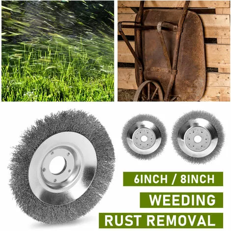 SUPERSELLER Lame De Tondeuse Têtes De Rechange Pour Coupe-herbe Accessoires De Coupe-fil En Acier Type De Bol Roue De Désherbage Pour Le Désherbage, 200mm - 200mm 7 SUPERSELLER Lame De Tondeuse Têtes De Rechange Pour Coupe-herbe Accessoires De Coupe-fil En Acier Type De Bol Roue De Désherbage Pour Le Désherbage, 200mm - 200mm – Image 5