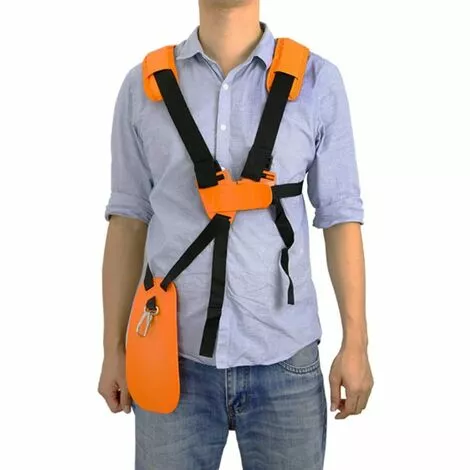 ELLE Tondeuse à Fronde - Tondeuse à Double Sangle Avec Sangle En Nylon Durable Réglable Pour Débroussailleuse Ou Jardinage, Orange 4 ELLE Tondeuse à Fronde - Tondeuse à Double Sangle Avec Sangle En Nylon Durable Réglable Pour Débroussailleuse Ou Jardinage, Orange – Image 2