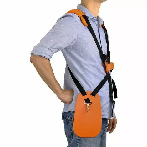 ELLE Tondeuse à Fronde - Tondeuse à Double Sangle Avec Sangle En Nylon Durable Réglable Pour Débroussailleuse Ou Jardinage, Orange 6 ELLE Tondeuse à Fronde - Tondeuse à Double Sangle Avec Sangle En Nylon Durable Réglable Pour Débroussailleuse Ou Jardinage, Orange – Image 4