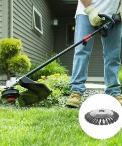 ZHUOXUAN Tête De Coupe De Coupe-Herbe, Brosse à Roue En Fil D'Acier Tête De Tondeuse à Gazon En Acier Tête De Rechange Pour Coupe-Bordures -Débroussailleuse Soldes Magasin 51450969 5