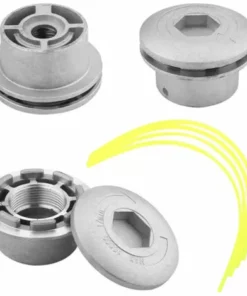 ZHUOXUAN Tête De Débroussailleuse Universelle, Tête Coupe-bordure En Aluminium Fils Pour Débroussailleuse à Essence Tondeuse à Gazon,1pcs