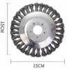 ZHUOXUAN Tête De Débroussailleuse Conique En Fil De Fer Noué Pour Tondeuse à Gazon - Plateau De Désherbage En Métal Pour Débroussailleuse (Diamètre Extérieur150mm, Trou Intérieur 25mm) 2 ZHUOXUAN Tête De Débroussailleuse Conique En Fil De Fer Noué Pour Tondeuse à Gazon - Plateau De Désherbage En Métal Pour Débroussailleuse (Diamètre Extérieur150mm, Trou Intérieur 25mm) -Débroussailleuse Soldes Magasin 51461915 1